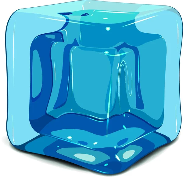 Ice Cube Illustration Vectorielle Graphique — Image vectorielle
