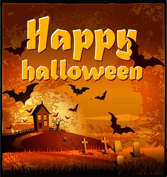 Gelukkige Halloween Kleurrijke Vector Illustratie — Stockvector