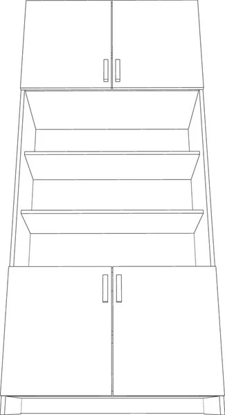 Illustrazione Del Cabinet — Vettoriale Stock