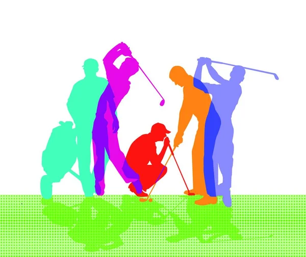 Illustrazione Del Gioco Del Golf — Vettoriale Stock