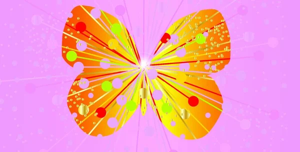Illustration Vectorielle Abstraite Silhouette Papillon — Image vectorielle