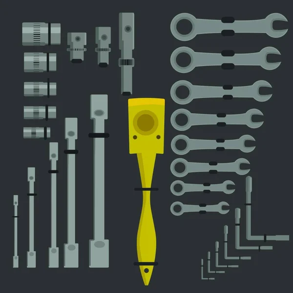 Illustration Vectorielle Des Instruments Automobiles — Image vectorielle