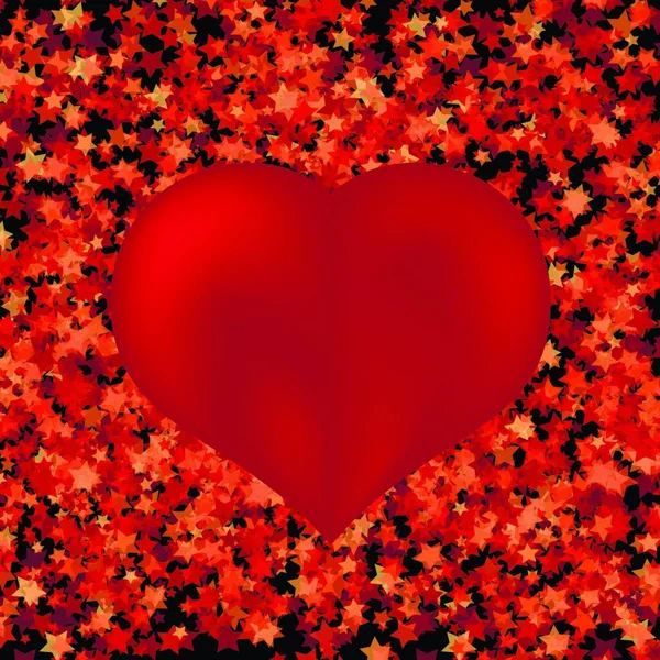 Corazón Rojo Vector Símbolo — Vector de stock