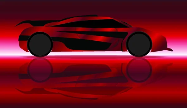 Extrem Schnelle Auto Vektor Illustration — Stockvektor
