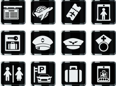 Airport icons vector illustration