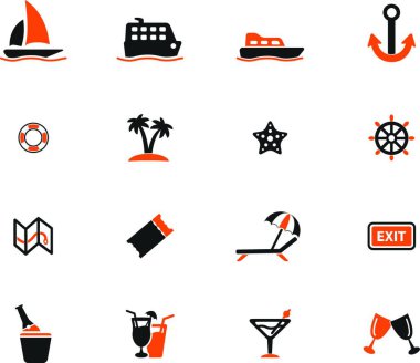 Basit simgeler, renkli vektörler 