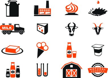 Süt endüstrisinin illüstrasyonu