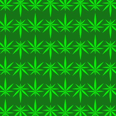 Yeşil Marihuana Şablonu, basit vektör çizimi 