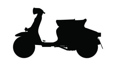 Scooter Siluet vektör çizimi