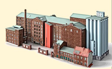 Kuppersmuhle-Duisburg Almanya vektör illüstrasyonu