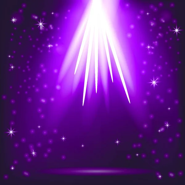 Rayos Púrpuras Luces Mágicas — Archivo Imágenes Vectoriales