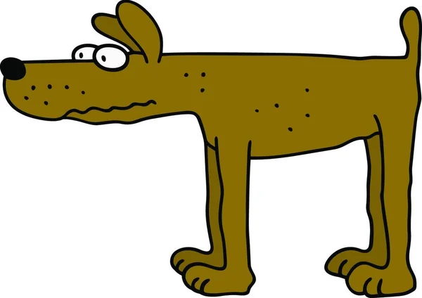 Śmieszne Żółty Pies Wektor Ilustracja — Wektor stockowy