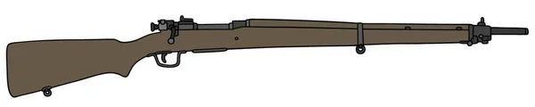 Ilustración Del Viejo Vector Rifle Militar — Archivo Imágenes Vectoriales