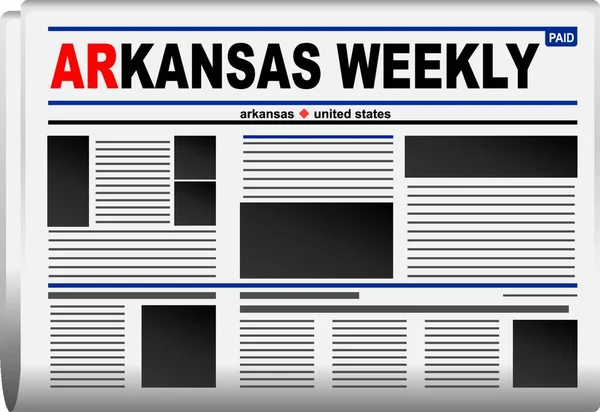 Arkansas Weekly Illustration Vectorielle Des Journaux — Image vectorielle