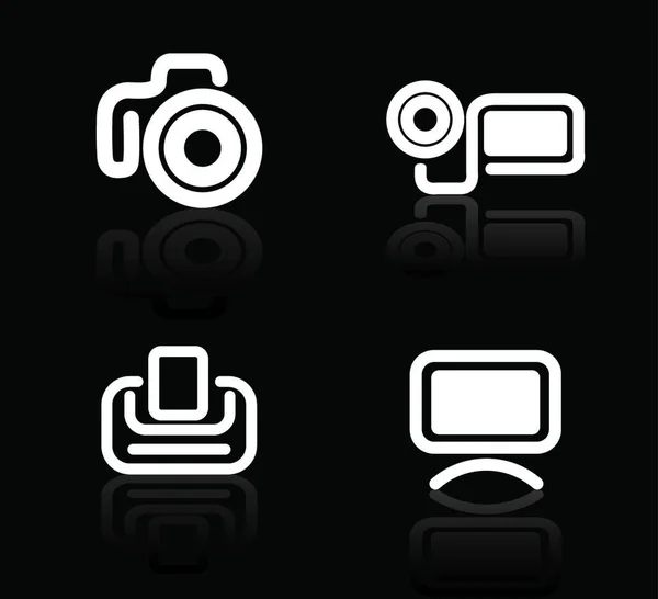 Media Icons Vector Illustration — Stock Vector