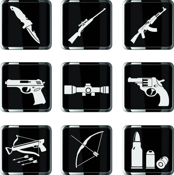 Weapon Simply Icons Colorful Vector — Stock Vector