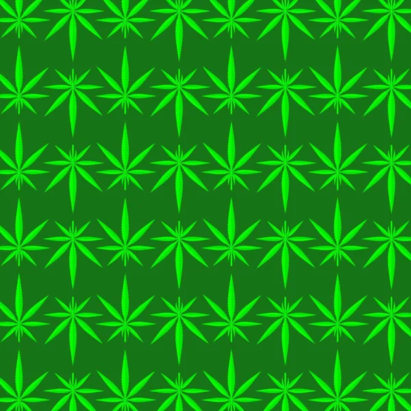 Modèle Marijuana Verte Illustration Vectorielle Simple — Image vectorielle