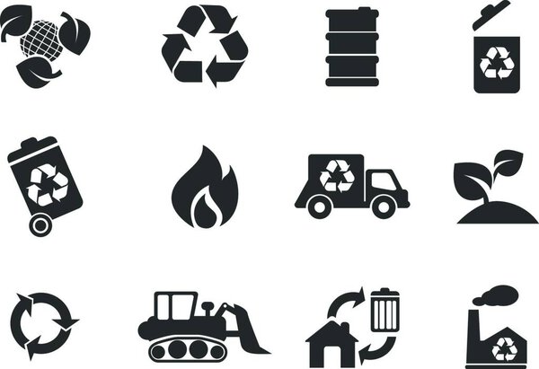 Recycle Symbols, simple vector illustration