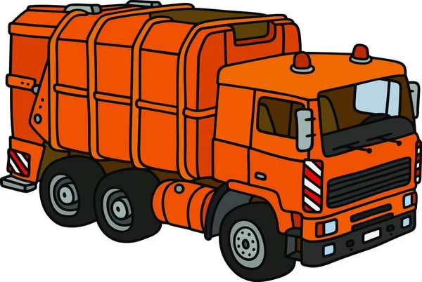 Ilustración Vector Carro Polvo Naranja — Vector de stock