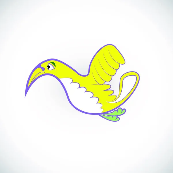 Ilustração Vetor Desenhos Animados Pássaro — Vetor de Stock
