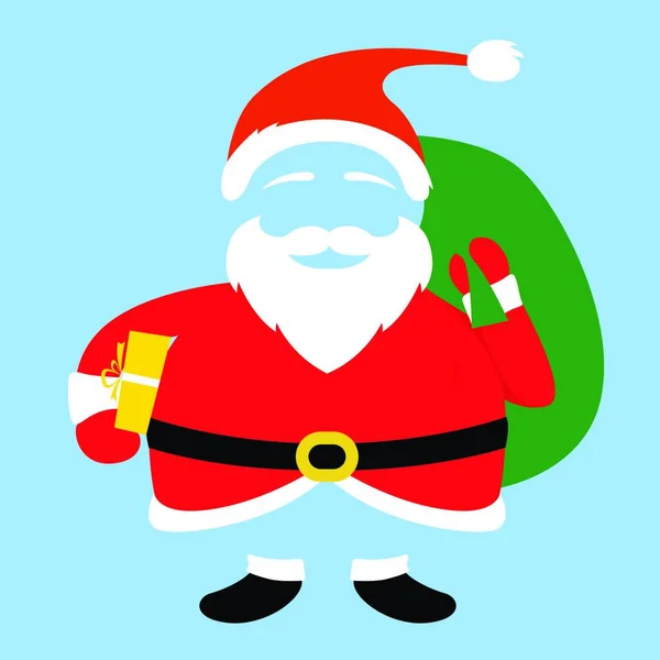 Babbo Natale Cartone Animato Vettoriale Illustrazione — Vettoriale Stock