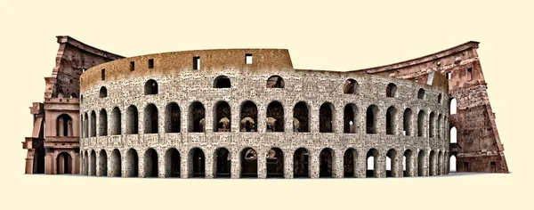 Roma Kolezyum Talya Vektör Illüstrasyonu — Stok Vektör