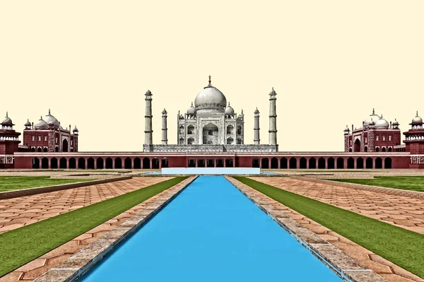 Taj Mahal Intiassa Vektori Kuvitus — vektorikuva