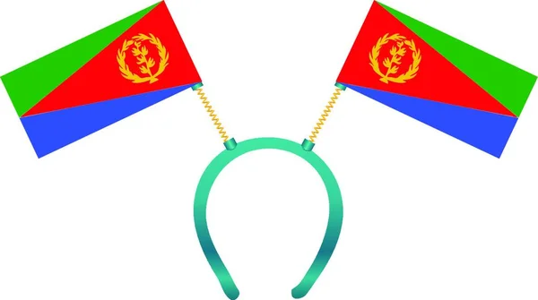 Banderas Sombreros Eritrea Vector Ilustración — Vector de stock