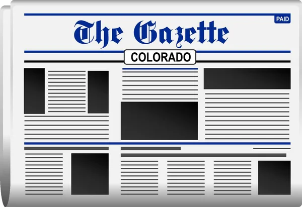 Ilustración Vectorial Gazette Colorado — Vector de stock