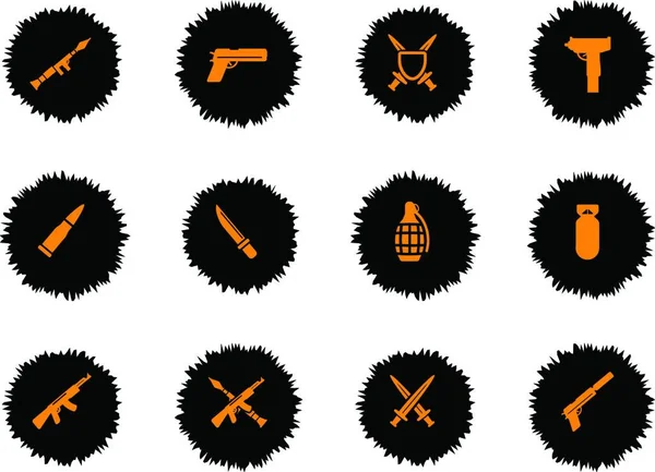Weapon Simply Icons Colorful Vector — Stock Vector
