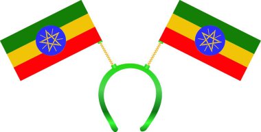 Başlık bayrağı Etiyopya modern vektör illüstrasyonu