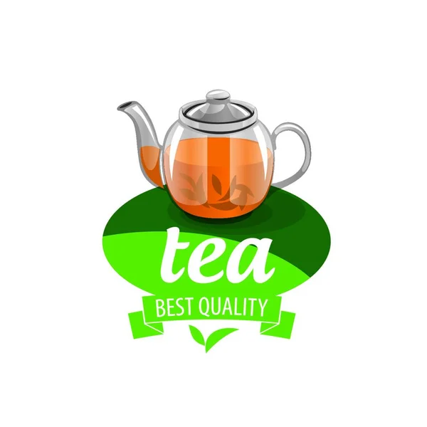 Vetor Ilustração Logotipo Chá — Vetor de Stock