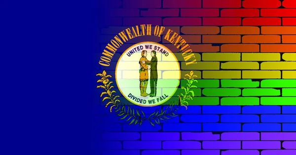 Rainbow Wall Kentucky矢量图解 — 图库矢量图片