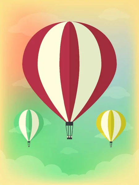 気球のアイコンベクトルテンプレート — ストックベクタ