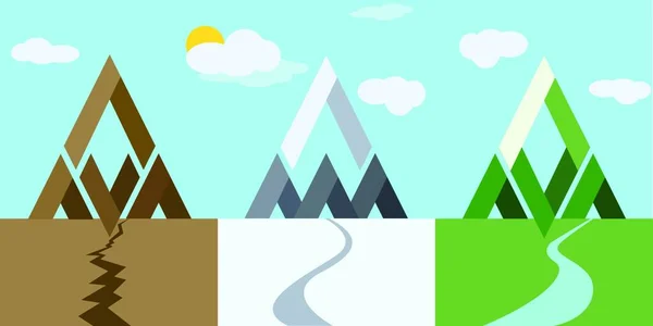 Ilustración Del Logotipo Una Montaña — Vector de stock