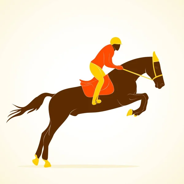 Equestrian Player Design Vector — Stock Vector