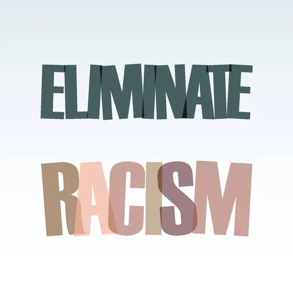 Eliminar Racismo Vector Ilustración — Vector de stock