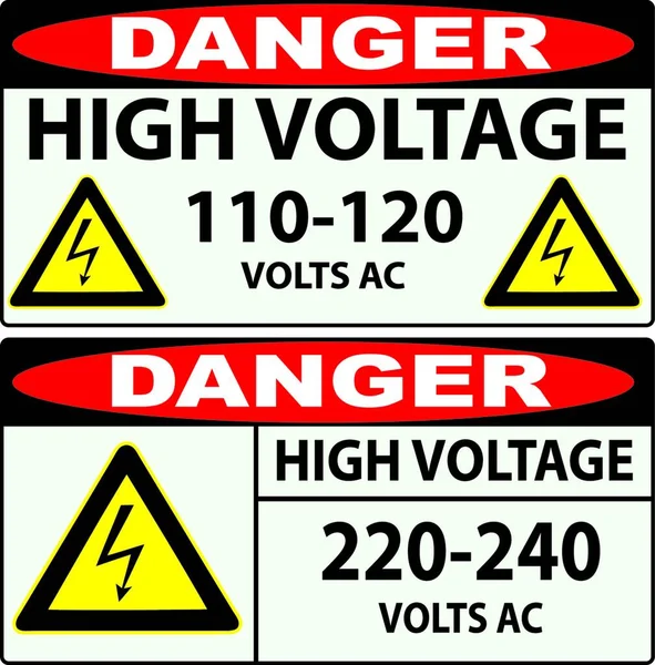 Illustration High Voltage Danger — Stock Vector
