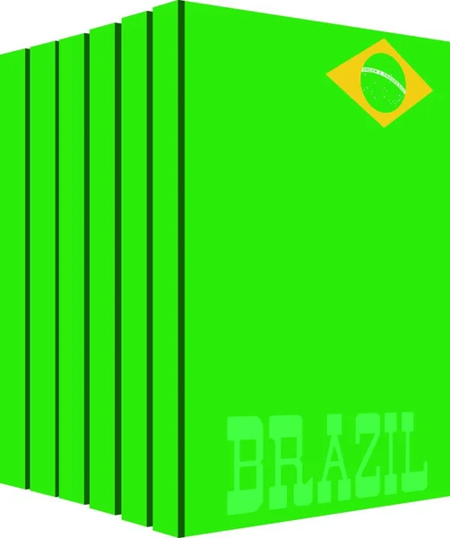 Illustration Der Bücher Über Brasilien — Stockvektor