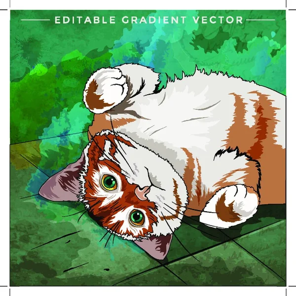 Illustration Kammaren Katt — Stock vektor