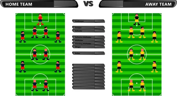 Grafisk Konst Fotboll Spel — Stock vektor