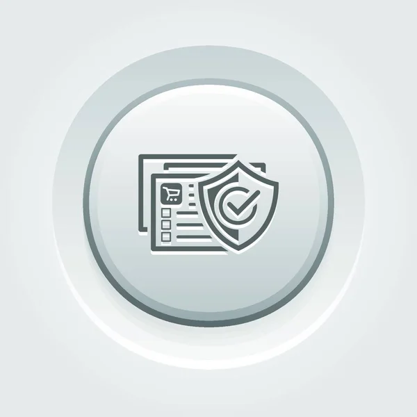 Seguridad Compras Vector Icono — Archivo Imágenes Vectoriales