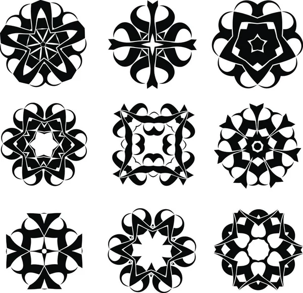 Illustration Abstract Ornament Set — Stock Vector