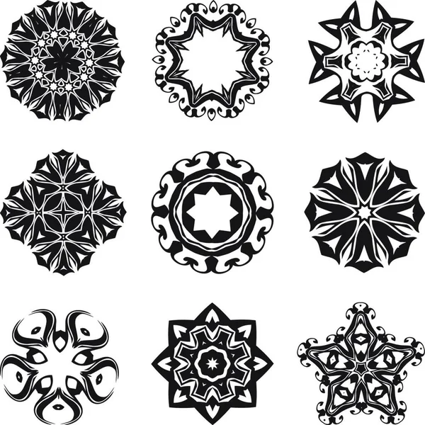 Illustration Abstract Ornament Set — Stock Vector