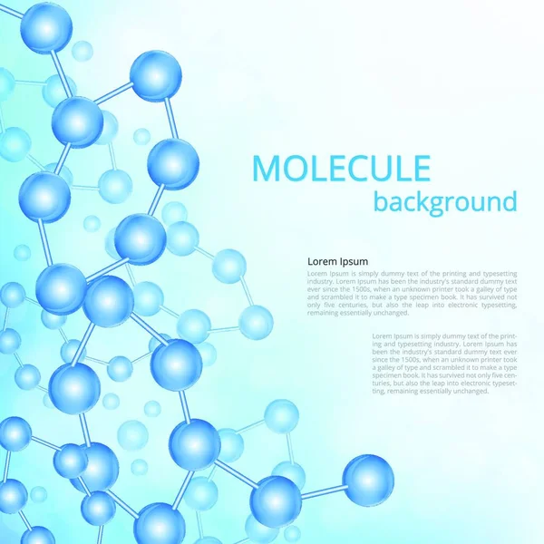 Illustratie Van Moleculen Atomen — Stockvector