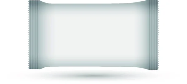 Ilustración Del Paquete Plástico Blanco — Vector de stock