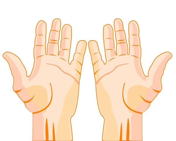 Stretched Palm Person — Stock Vector
