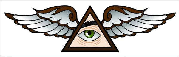 Illustratie Van Illuminati Cartoon — Stockvector