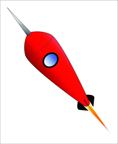 Rocket Web Simple Illustration — Stok Vektör