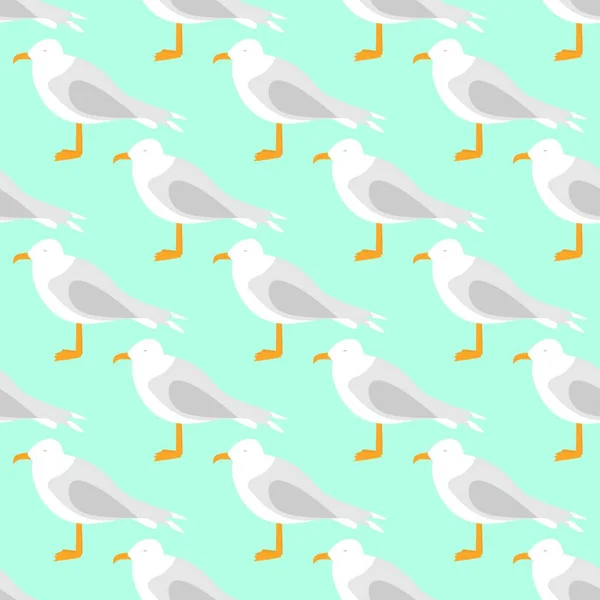 Seagull Pattern Simple Vector Illustration — Stock Vector